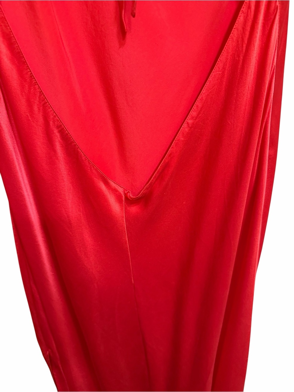 Vintage Victoria's Secret 100% Silk Red Open Back Bias Slip Dress Nightgown L - Picture 13 of 14